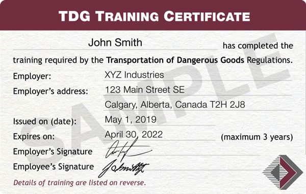 TDG-Certificate-Sample